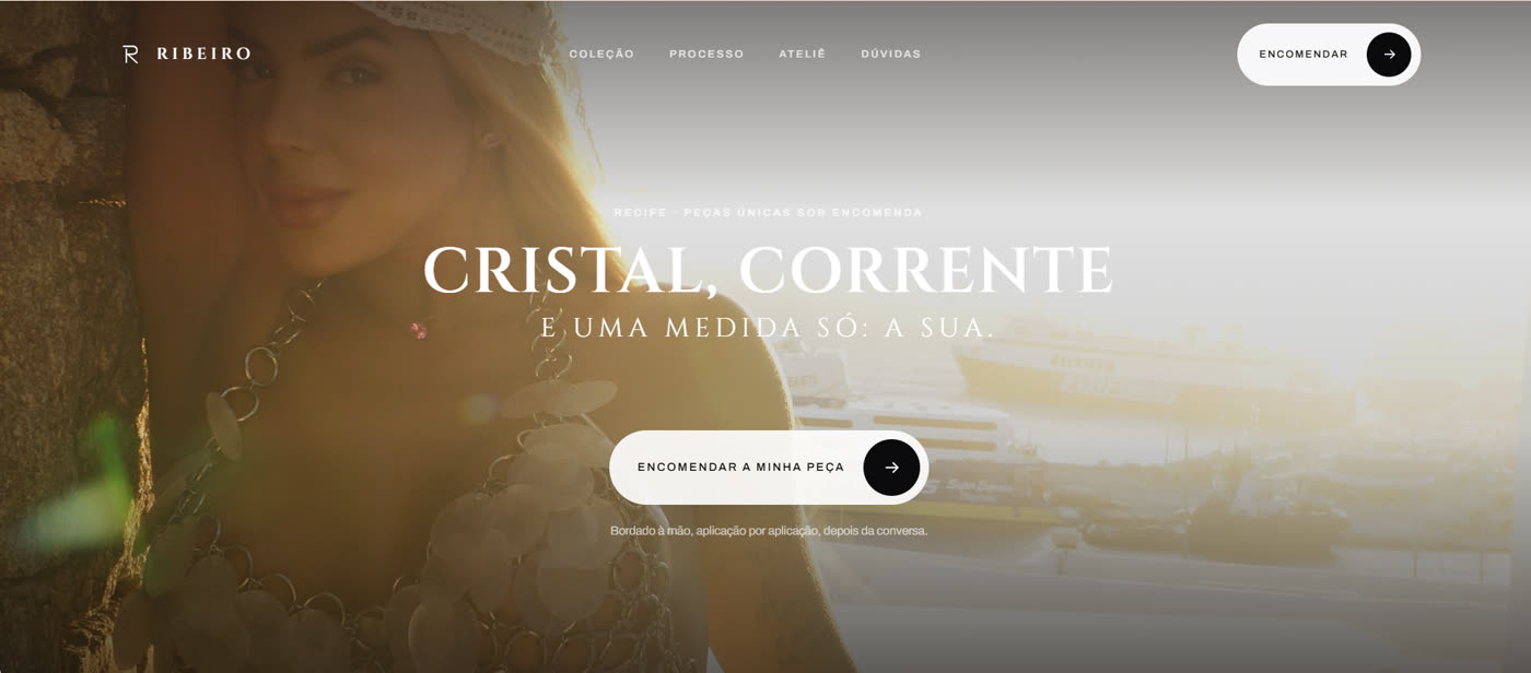 Página inicial do site Ribeiro